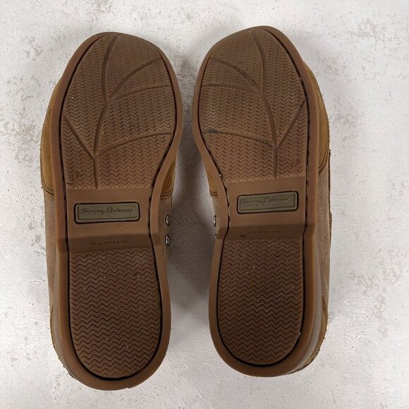 Tommy Bahama Seaport Taupe Camel Leather Loafers Size 9 M main image 10